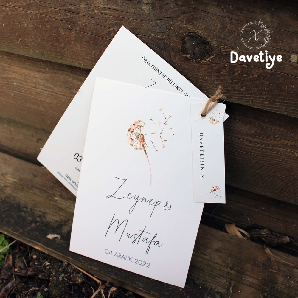 xDavetiye - İkili Davetiye Modeli | İkiz Davetiye | Model-28