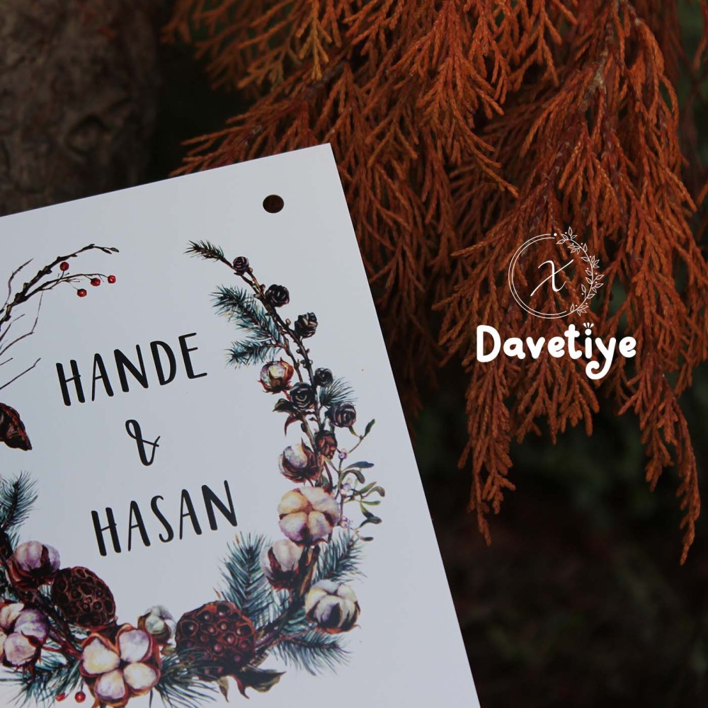 xDavetiye - İkili Davetiye Modeli | İkiz Davetiye | Model-34