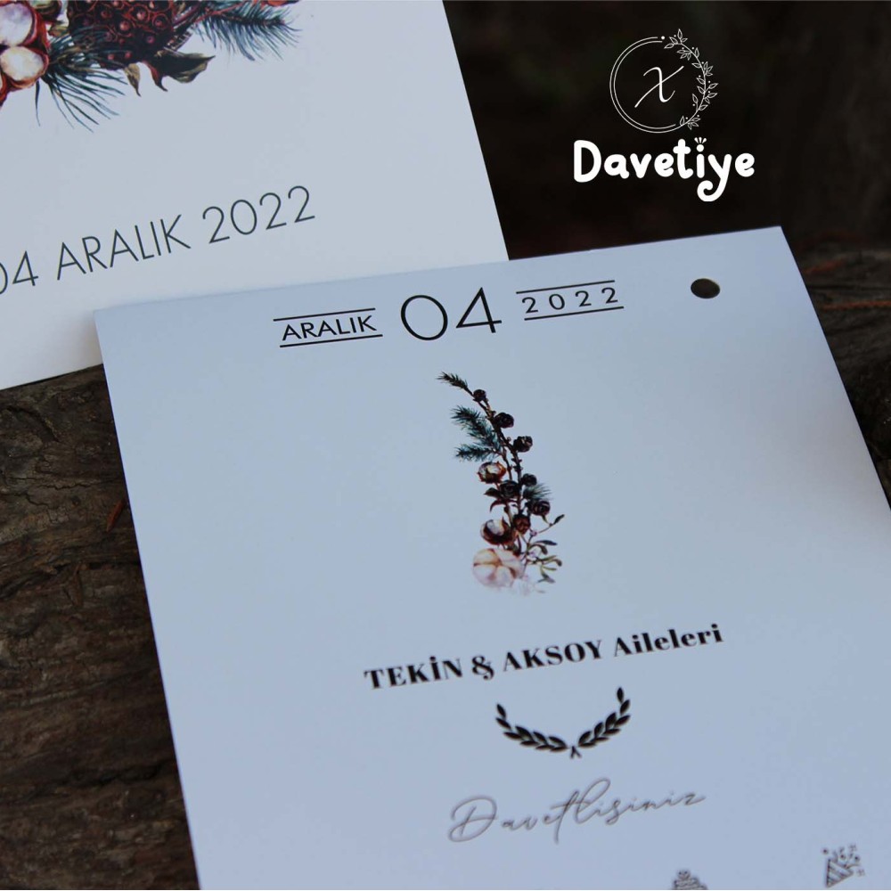 xDavetiye - İkili Davetiye Modeli | İkiz Davetiye | Model-34